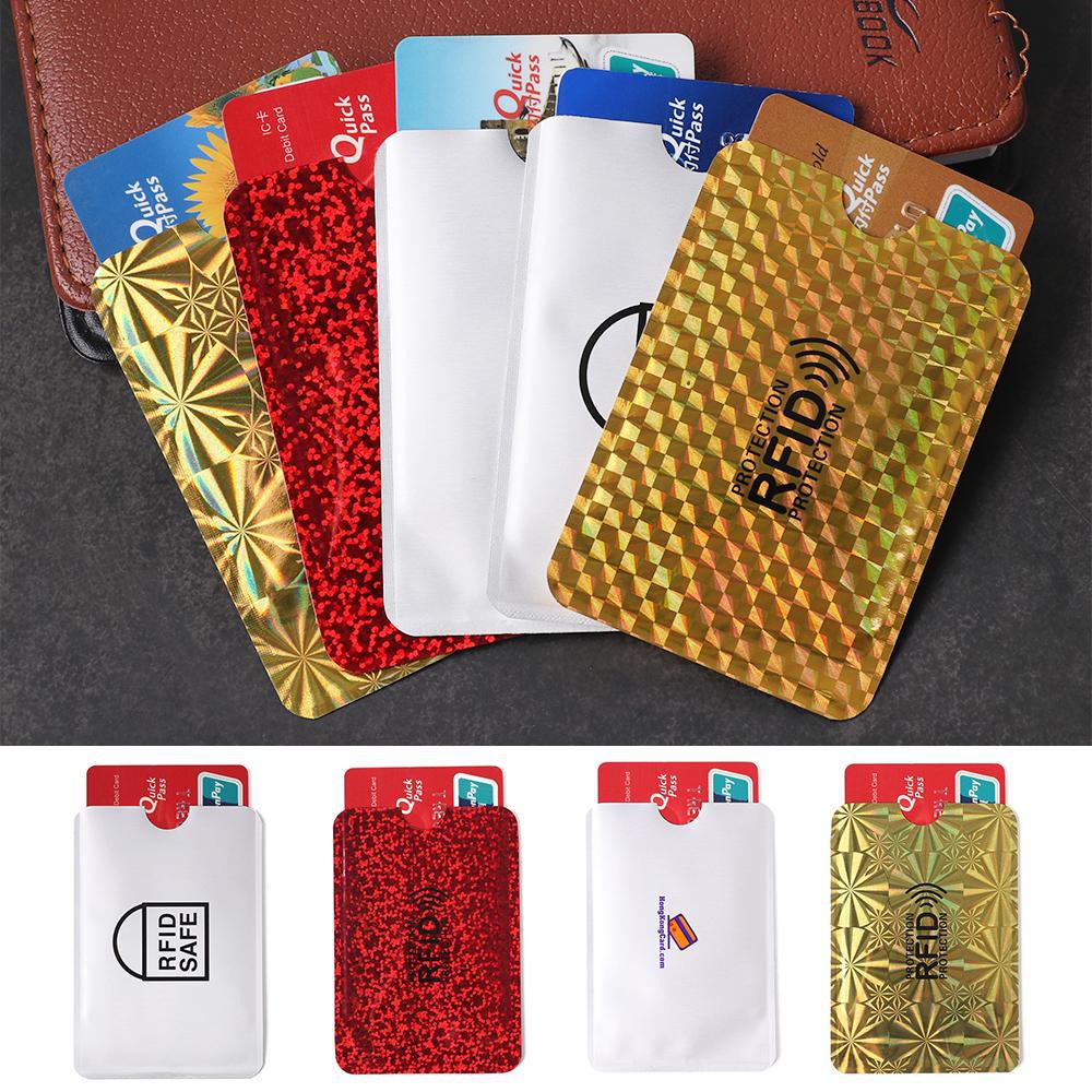 Set 5 Túi Đựng Thẻ Ngân Hàng Bằng Lá Nhôm Chống Trộm Chống Độc Đáo Tiện Dụng Ốp