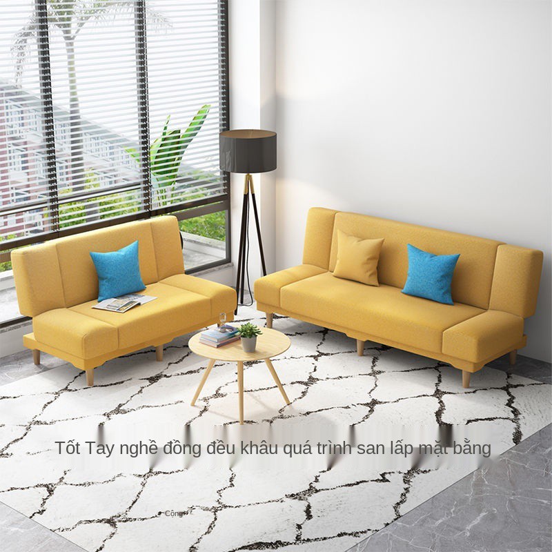 Căn hộ chung cư nhỏ ghế lười sofa giường gấp gỗ chắc chắn đa năng phòng ngủ cho thuê khách đơn giản [đăng ngày 1 th