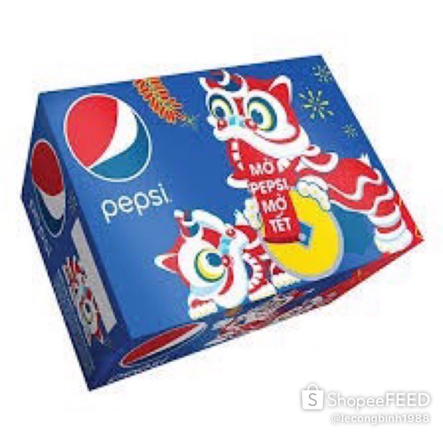 Nước giải khát Pepsi lon 330ml/ 1 thùng. Giá 175.000 đ