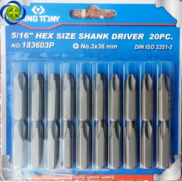 Mũi vít đóng Kingtony 183603 PH3 (1 vỉ)