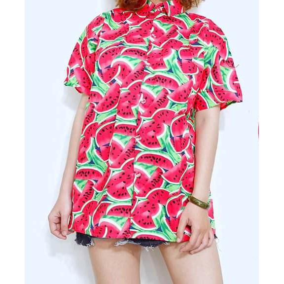 Áo sơ mi dưa hấu (M, L, XL) bigsize