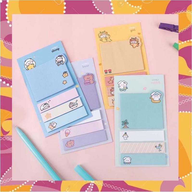 Giấy note tap nhiều màu