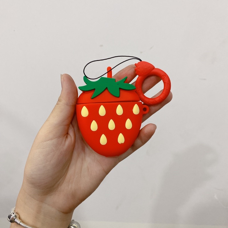 Case Airpods 1/2 Pro Vỏ Ốp Đựng Tai Nghe Trái Cây Cực Xinh Bơ - Dâu - Cà Rốt - Xương Rồng