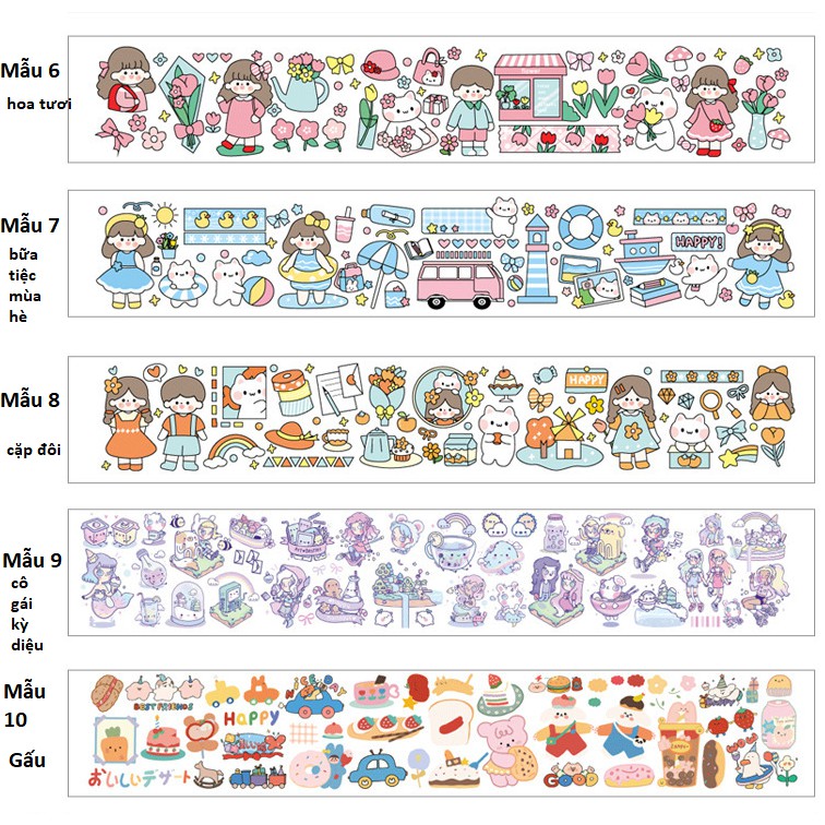 Miếng Sticker loại xịn cỡ LỚN hoạt tiết xinh yêu - A14
