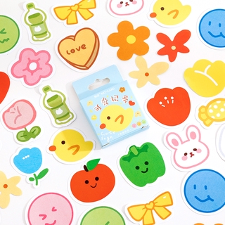 Set 46 miếng dán hoạt hình trang trí nhật ký sổ lưu niệm đáng yêu