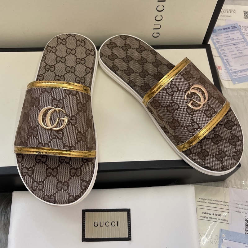 Dép lê da đinh nam ( đinh nhỏ nam ) quai ngang ggg vàng