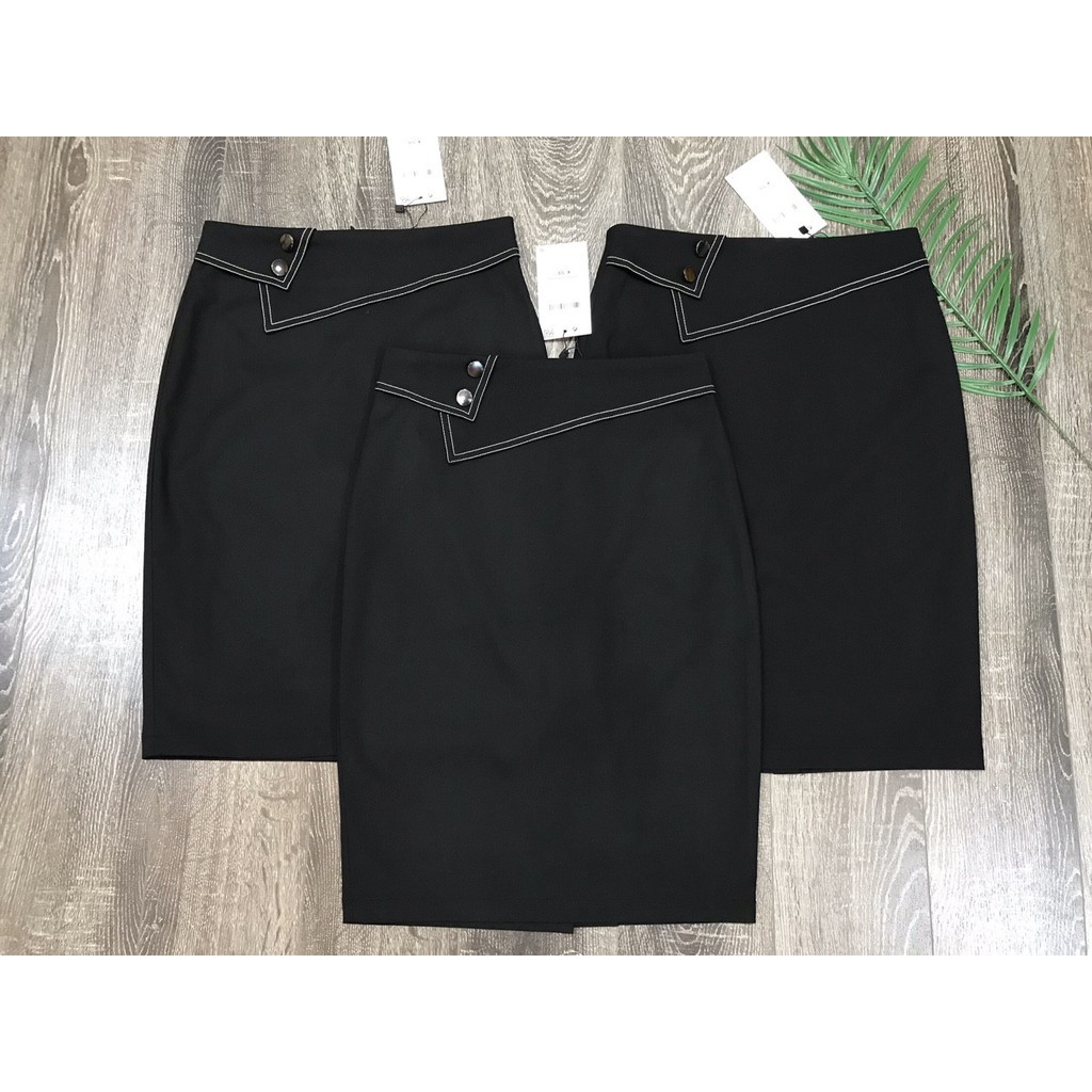 [FREESHIP EXTRA] Chân váy công sở vạt chéo bút chì - vạt chéo chỉ nổi 2 khuy sắt, hàng công sở cao cấp | BigBuy360 - bigbuy360.vn