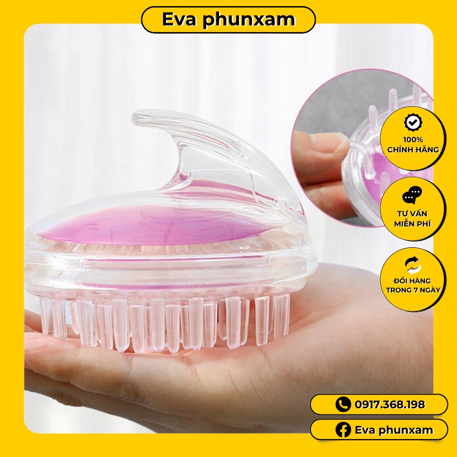 Lược gội đầu silicon dưỡng sinh massage da đầu