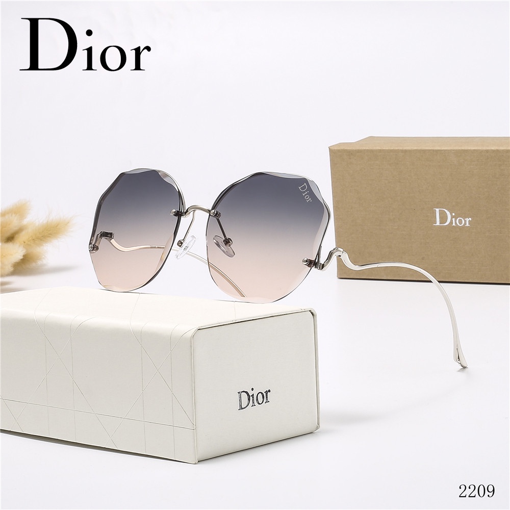 Kính Mát Phân Cực Gọng Kim Loại Chống Tia UV Phong Cách Âu Mỹ Dior 2022 2209 UV400 Cho Nam Nữ