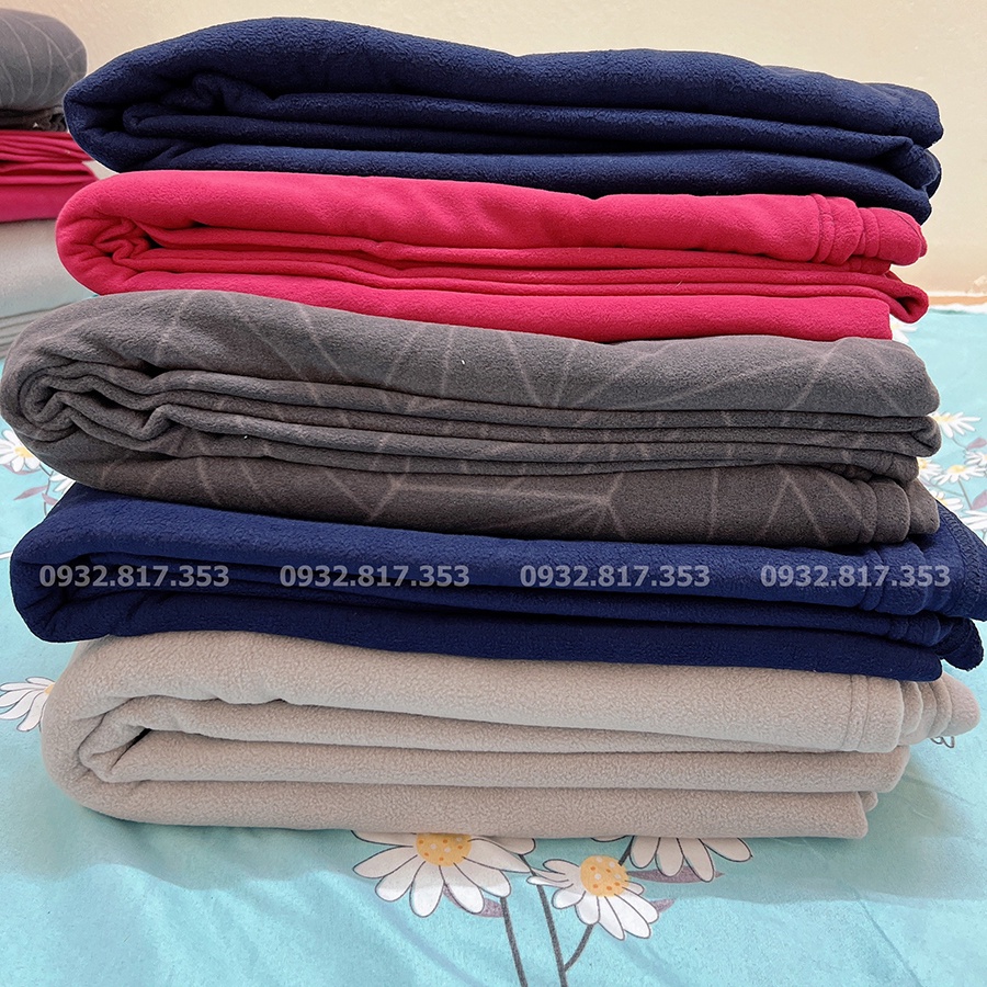 Chăn văn phòng giả rẻ, làm chăn hè tiện lợi chất liệu Nỉ mềm mại kích thước 1m5 x1m8