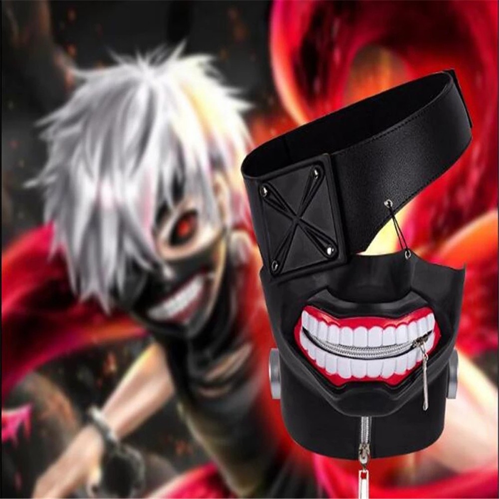 EPOCH Rubber Kaneki Ken Mask Cool Mask Cosplay Tokyo Ghoul Cosplay Props Anime Party Halloween Masks Costumes