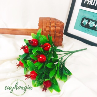Cây giả - cây lựu nhỏ trang trí ( không kèm chậu)