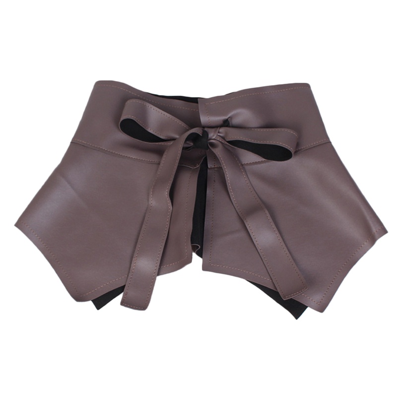 Thắt Lưng Giả Da Bản Rộng Màu Trơn Phong Cách Vintage Cho Nữ