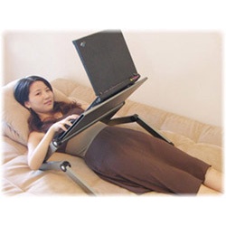 Bàn laptop đa năng quay 360 gấp gọn thông minh có 2 lỗ  thông gió và bàn để chuột | BigBuy360 - bigbuy360.vn