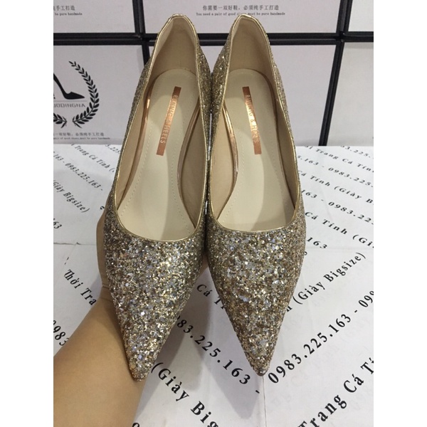 HÀNG CÓ SẴN  _ Giày Cao Gót Ánh Nhũ Big Size