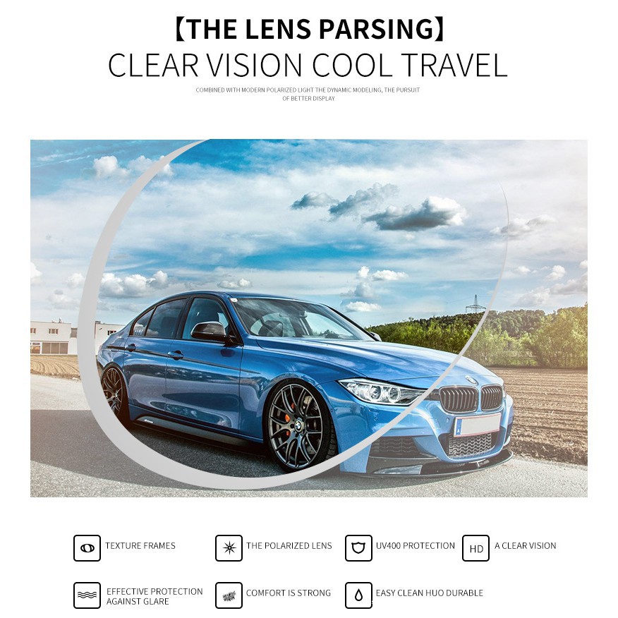 Kính Mát Phân Cực Gọng Vuông Phong Cách Retro 2021 Cho Nam | BigBuy360 - bigbuy360.vn