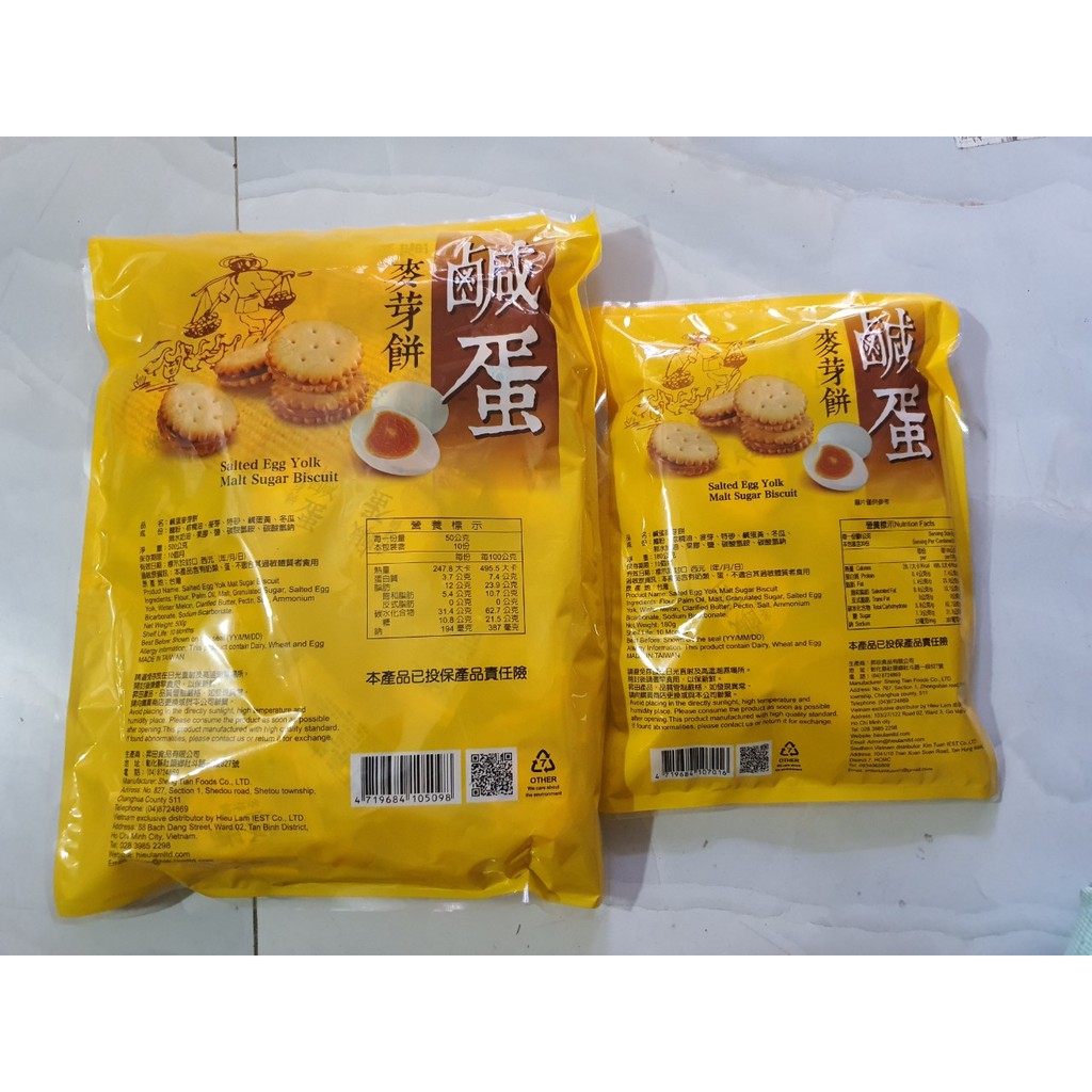 Bánh quy trứng muối Đài loan hsd mới nhất