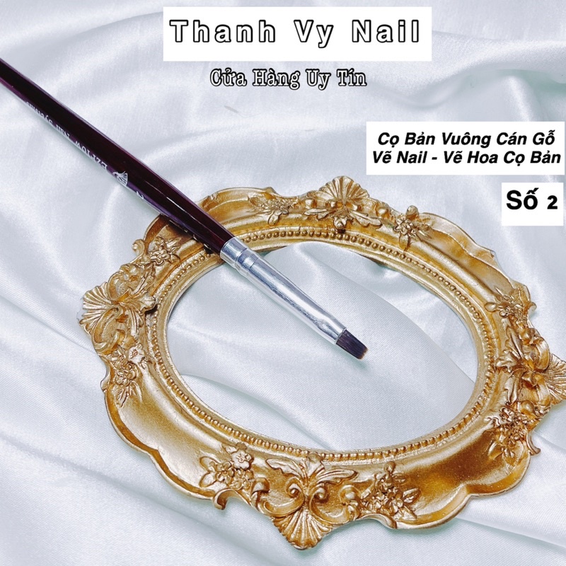 Cọ Vẽ Nail, Bút Vẽ Hoa Cọ Bản Vuông, Cọ Lông Chồn [Thanh Vy Nail]