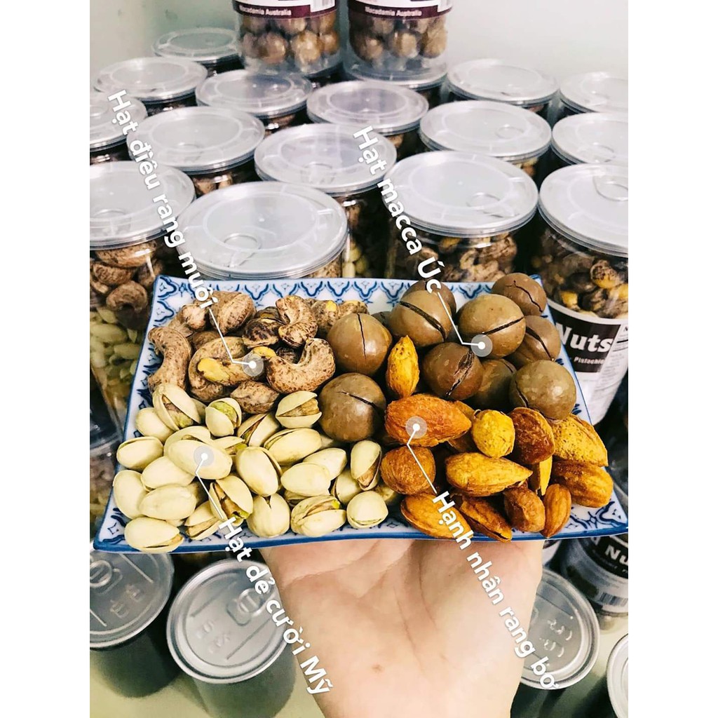 Mixed Nuts 4 in 1😽 Hạt Nhập Khẩu Ăn Vặt Giàu Dưỡng Chất 500g