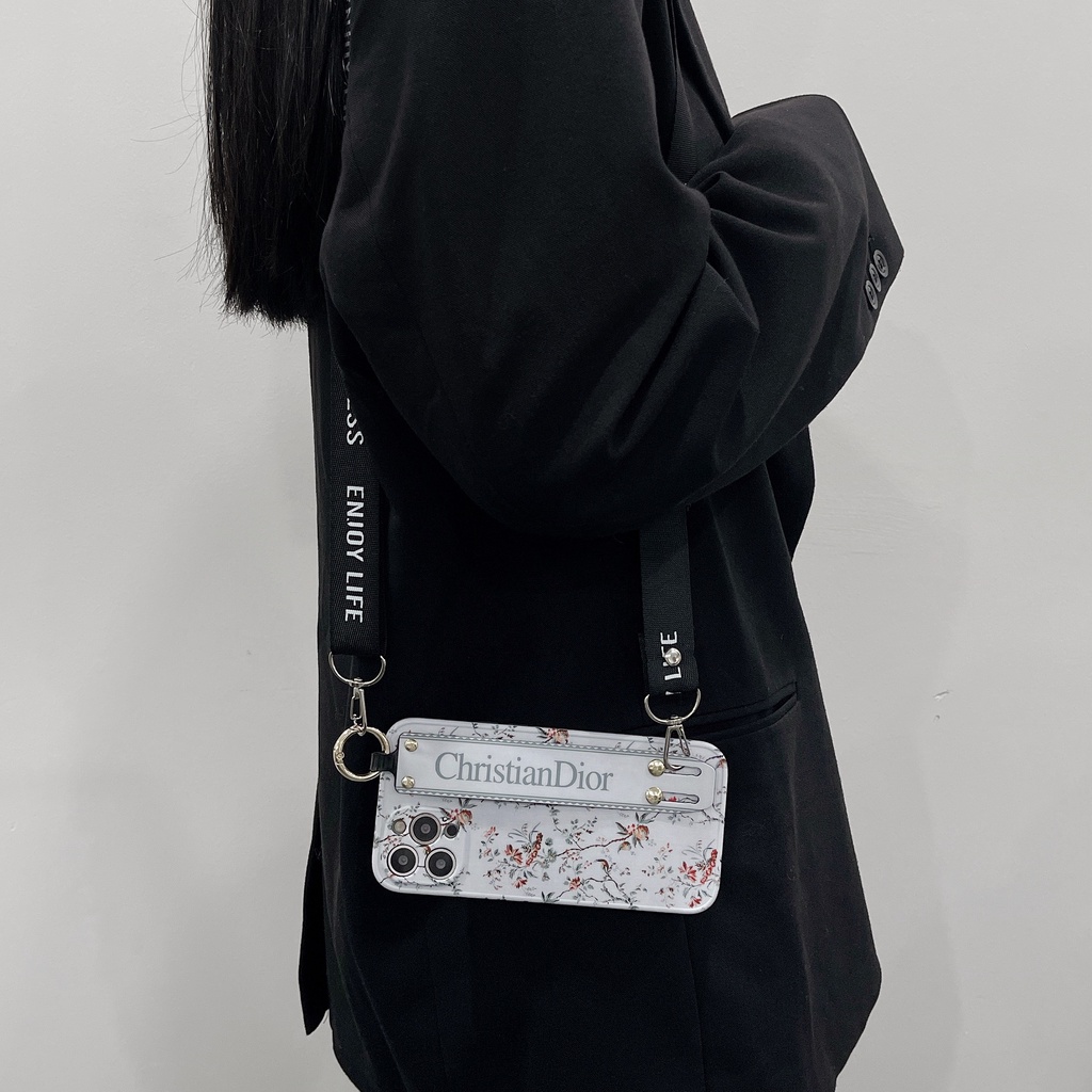 Ốp Điện Thoại In Họa Tiết Dior Có Dây Đeo Cho iPhone7 / 8 7p / 8plus X / XS / XR / XSMAX 11 12 13 11Pro 12Pro 11Promax 12 / 13Promax