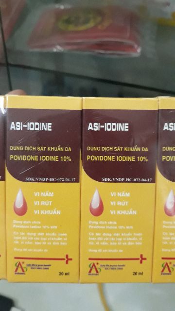 Combo 5 lọ Cồn Đỏ Sát Khuẩn Vết Thương Povidone iodine 10%