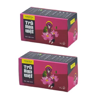 Combo 02 hộp trà vinatea - trà hoa sen hoa việt túi lọc 50 g