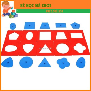 Giáo cụ Montessori - Khung kim loại - Khuôn luyện viết chữ, vẽ hình