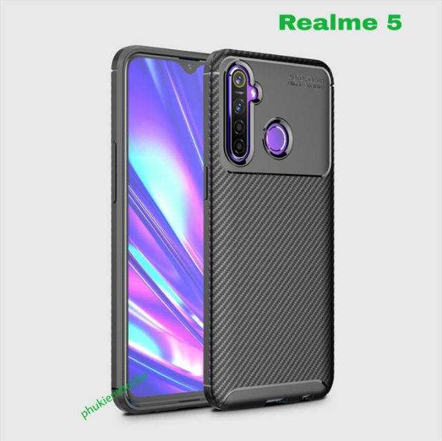 Ốp lưng Realme 5i / 5s / 5 chống sốc Rằn Ri hiệu Auto Focus siêu bền chống mồ hôi