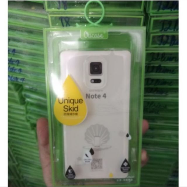 Ốp lưng silicon trong suốt cho galaxy note 4 hiệu ou case