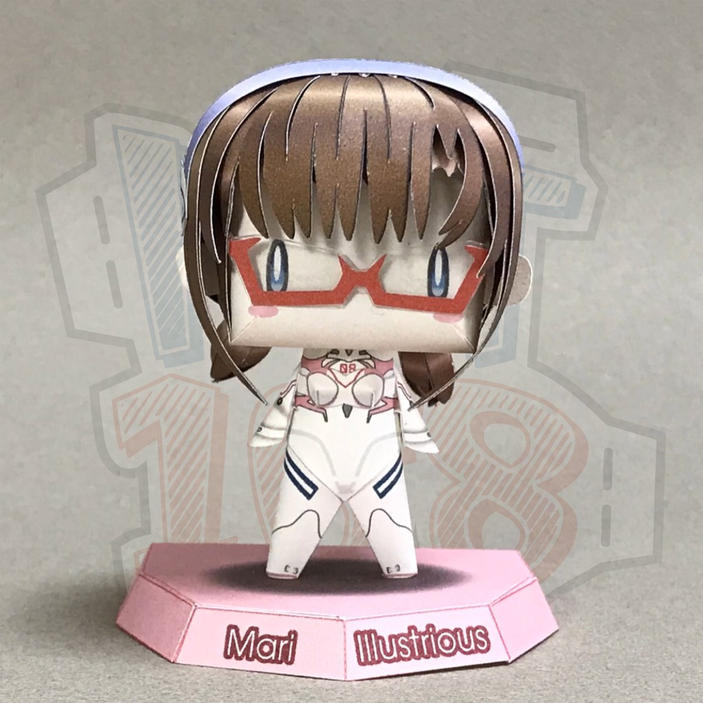 Mô hình giấy Anime Game Chibi Mari Illustrious Makinami – Neon Genesis Evangelion