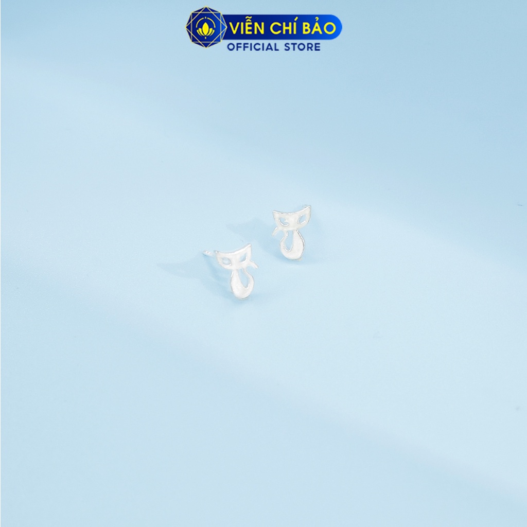 Bông tai hồ ly chất liệu bạc 925 thời trang phụ kiện trang sức nữ thương hiệu Viễn Chí Bảo E061