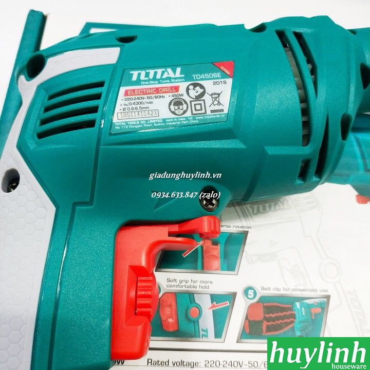 Máy khoan điện cầm tay Total TD4506E - 450W