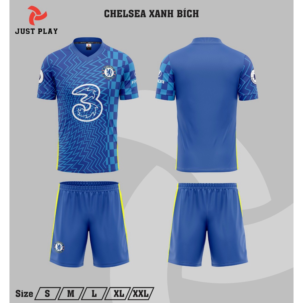 Bộ Quần Áo Chelsea ( In tên số theo yêu cầu ) Xanh mùa 2021 2022 hàng Việt Nam. Áo bóng đá CLB