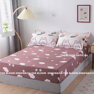 Set Chăn Ga Gối Cotton Poly 4 món - Thỏ Hoa