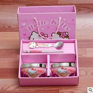 SÉT BÁT ĂN HELLO KITTY – DOREMON – POOH CHO BÉ