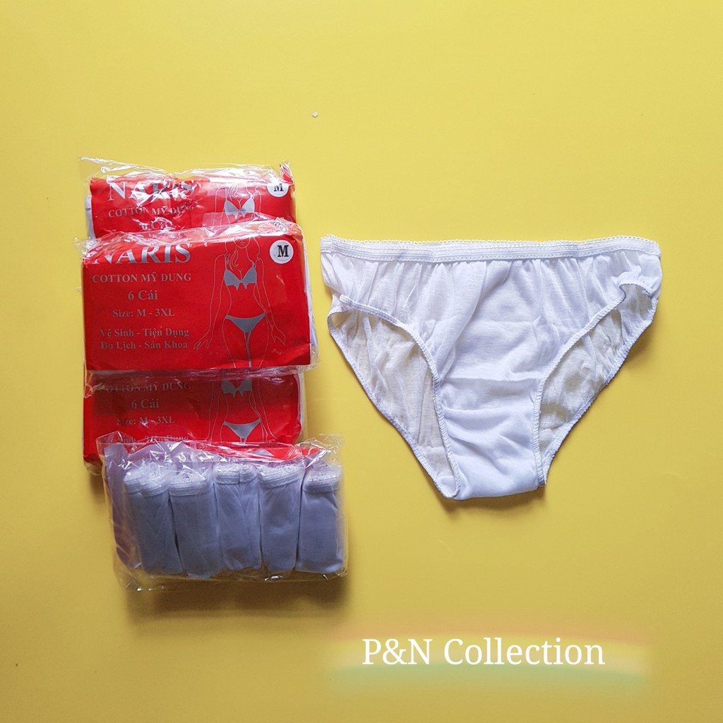 Combo 6 quần lót nữ cotton dùng 1 lần (quần giấy) cao cấp mềm mại thoáng mát đi du lịch, công tác size từ 45kg-70kg