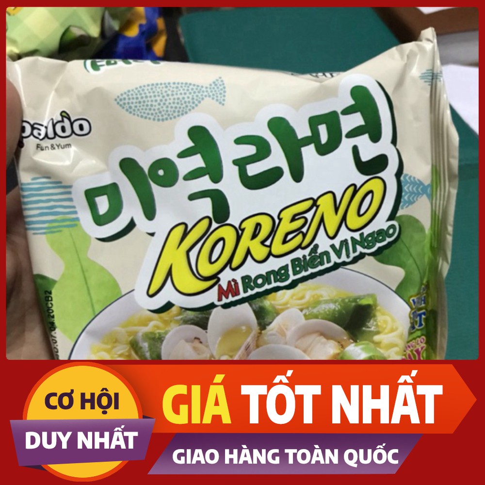|Không Cay| Mì Nước Ăn Liền Paldo Koreno Rong Biển vị Ngao 102g
