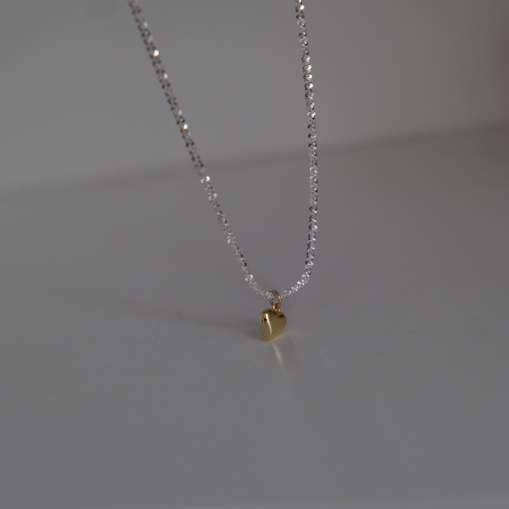 Dây Chuyền Mặt Trái Tim Màu Sắc Lấp Lánh Thời Trang Dành Cho Nữ