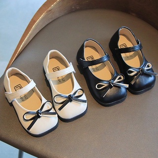 Giày búp bê bé gái đính nơ MG baby chuẩn da mềm đứng from chống trượt