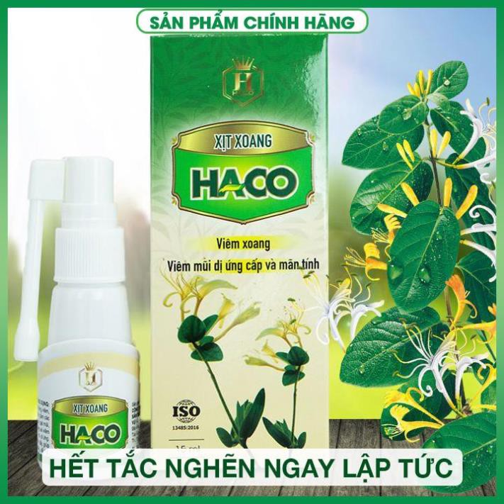 Xịt xoang HACO - Xịt xoang thảo dược giảm triệu chứng viêm xoang, viêm mũi dị ứng và sổ mũi