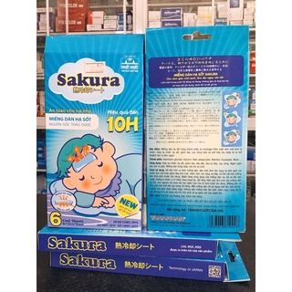 Combo 1hộp Miếng dán hạ sốt Sakura (6 miếng)
