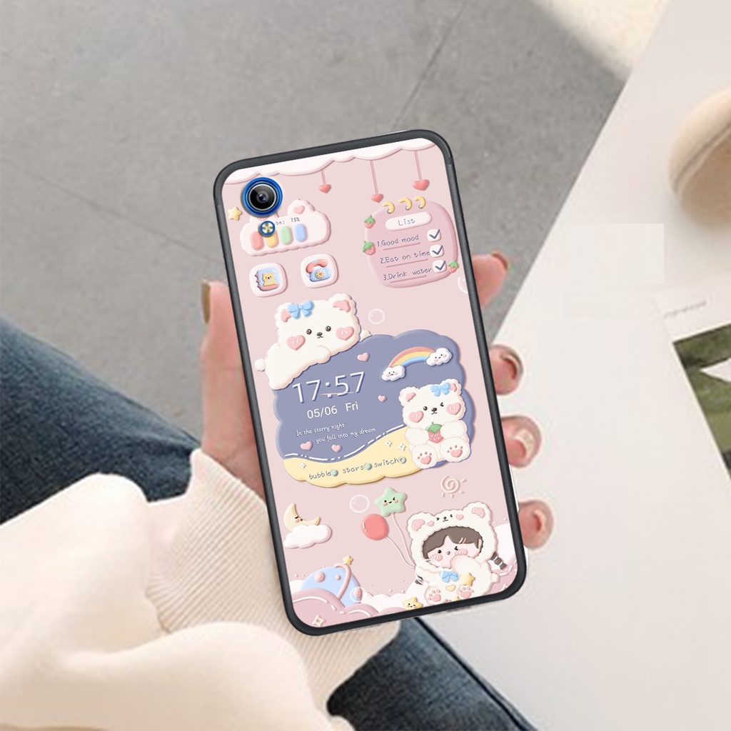 Ốp Lưng VIVO Y30 - Y50 - Y51 - Y91C  - Y93  , In Hình Gấu Cute, màu sắc bắt mắt.