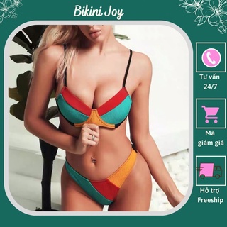 Bộ bơi bikini, Bikini 2 mảnh phối màu trendy