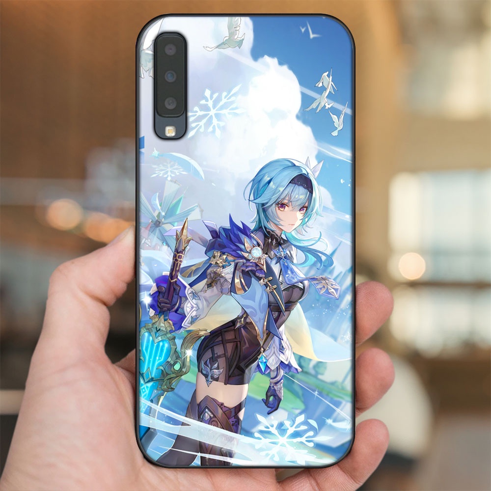 Ốp lưng Samsung A7 2018 viền đen in hình Eula Genshin Impact