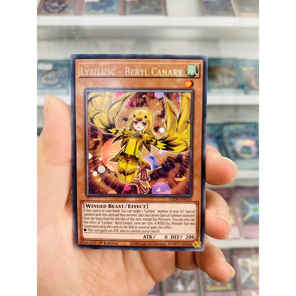 Thẻ Bài YugiOh! Mã LED8-EN035 - Lyrilusc - Beryl Canary - Rare - 1st Edition