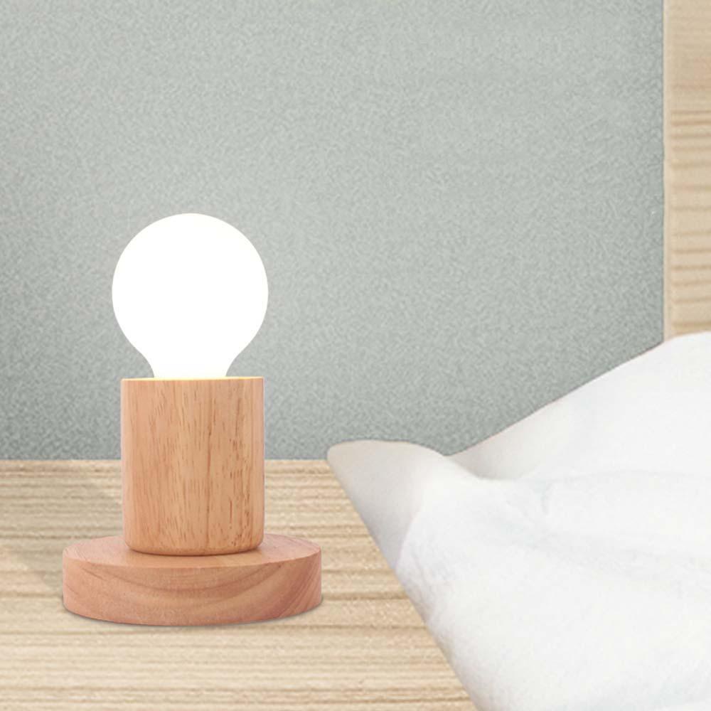 HARRIETT Giá Đỡ Đèn Ngủ Bằng Gỗ Hình Đa Giác Phong Cách Bohemian
