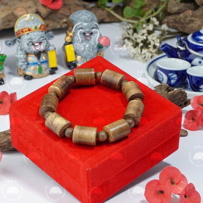 Vòng Tay Trầm Hương Tốc Tự Nhiên Trụ Trúc - Phong Thủy - Trầm Hương Tự Nhiên- 8mm 10mm 12mm 14mm