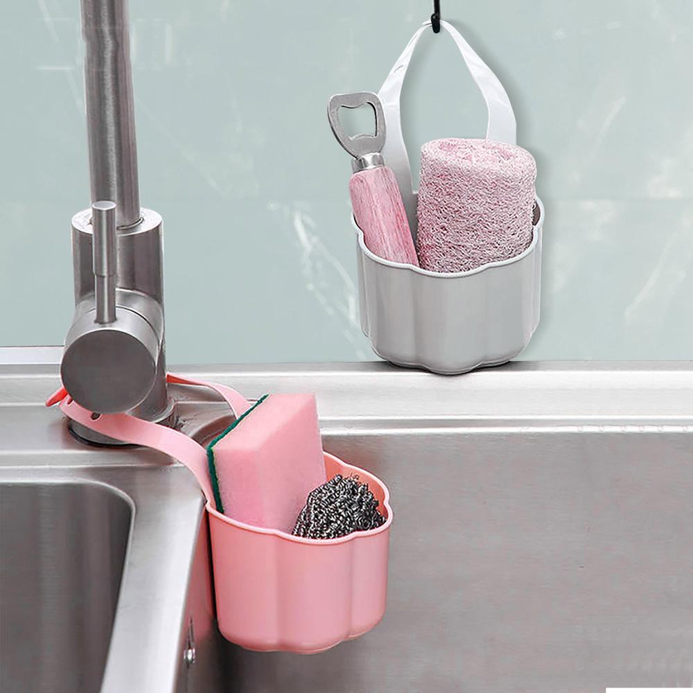 Giá Đỡ Bọt Biển Rửa Chén Treo Bồn Rửa Nhà Bếp Tiện Lợi