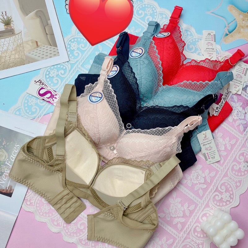 Áo lót ren không gọng , áo ngực Thái Lan mút vừa 2cm nâng ngực chống xệ ảnh thật Shop tự chụp a💯