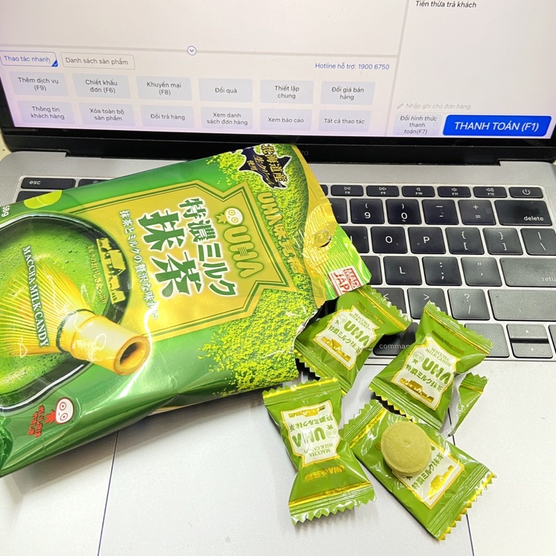 Kẹo UHA matcha milk vị sữa trà xanh Nhật Bản 58g